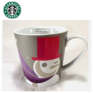Starbucks 2011 Holiday Snowman 16 ounce Coffee Cup Mug. 16 ounce